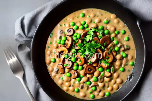 Creamy Mushroom Peas