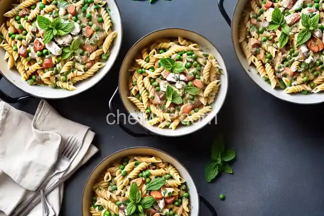 Creamy One-Pot Pasta with Peas and Mint