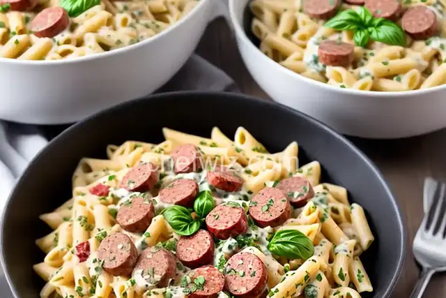 Creamy Pasta Toss with Smoked Sausage