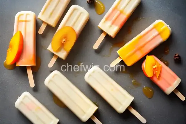 Creamy Peach & Honey Popsicles