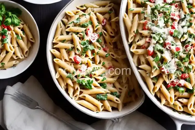 Creamy Penne Pasta Primavera