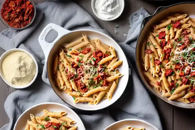 Creamy Penne With Sausage & Sun-Dried Tomatoes