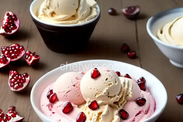 Creamy Pomegranate Ice Cream