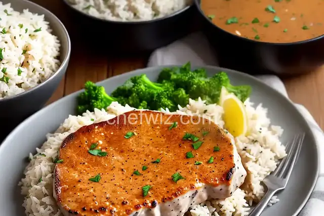 Creamy Ranch Pork Chops and Rice