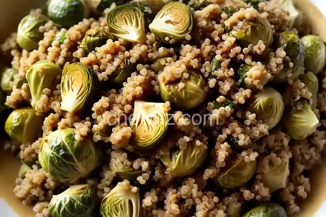 Creamy Roasted Brussels Sprout and Quinoa Gratin