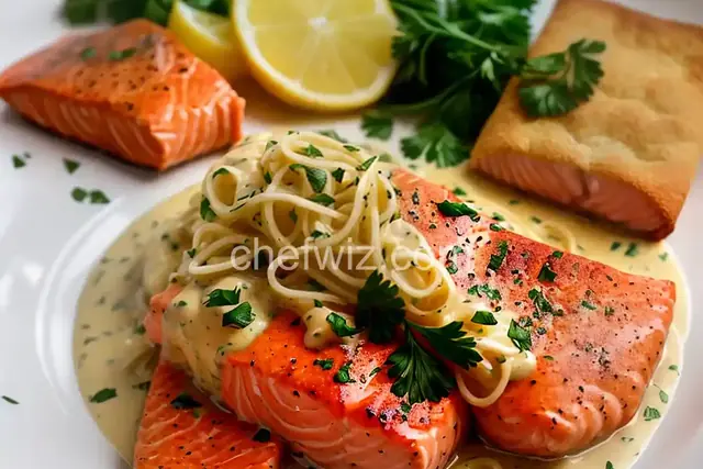 Creamy Salmon Scampi