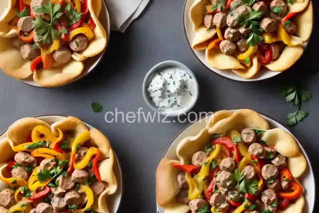 Creamy Sausage & Peppers Shells