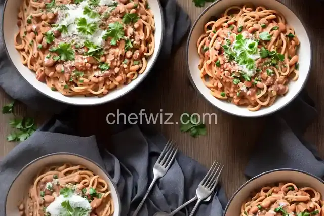 Creamy Spaghetti and Beans