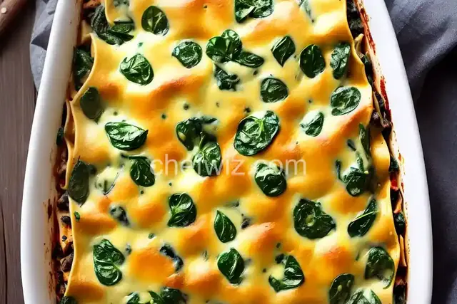 Creamy Spinach and Mushroom Lasagna