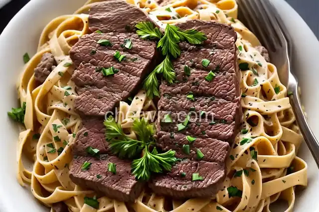 Creamy Steak Fettuccine