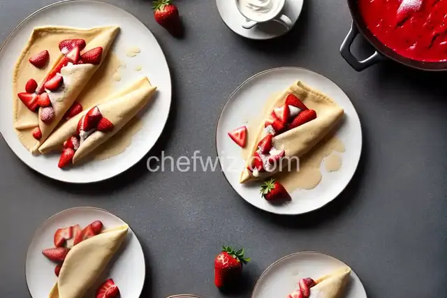 Creamy Strawberry Crepes