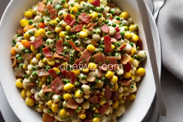 Creamy Succotash with Bacon, Thyme and Chives