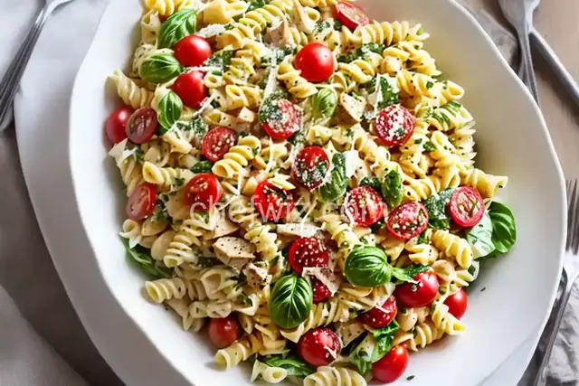 Creamy Summer Pasta Salad with BelGioioso Shaved Parmesan