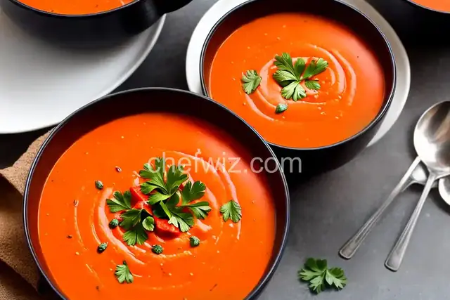 Creamy Tomato and Roasted Pepper Soup