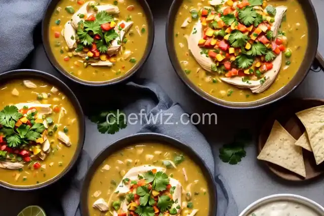 Creamy White Chicken Chili with Salsa Verde