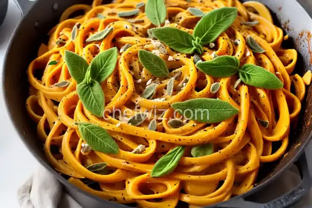 Creamy (vegan!) Butternut Squash Linguine with Fried Sage