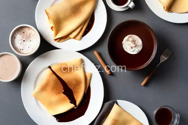 Crepes and Hot Chocolate Sauce