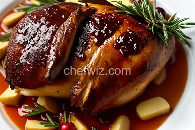 Crisp-Tender Roast Duck with Cherry-Rosemary Sauce