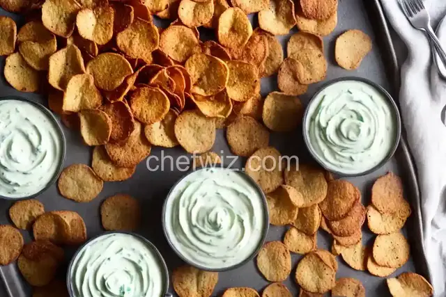 Crispy Apple Chips with Sage and Maple-Vanilla Yogurt Dip