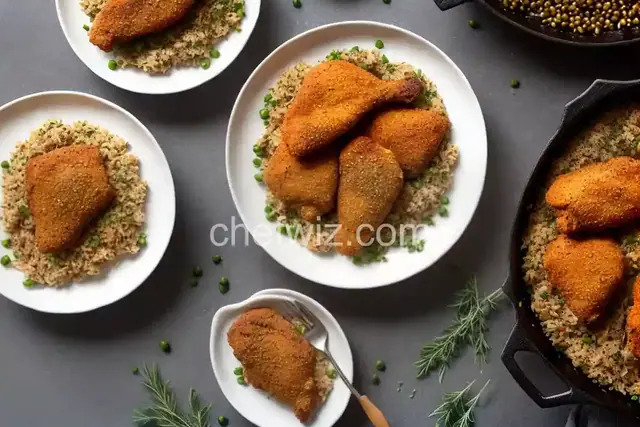 Crispy Chicken With Za’atar-Olive Rice