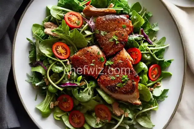 Crispy Duck Confit With Mixed Bitter Greens Salad Recipe