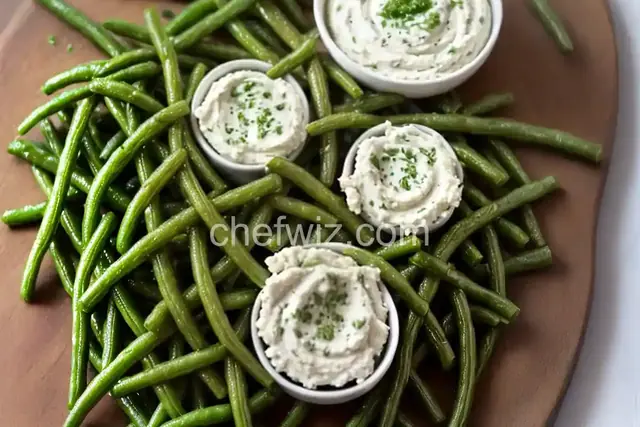 Crispy Green Beans with Horseradish-Wasabi Dip
