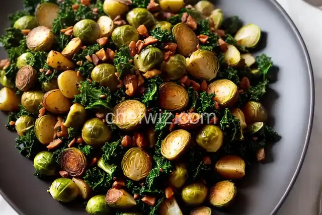 Crispy Kale, Brussels Sprouts, and Potato Hash Recipe