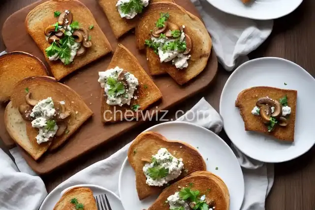 Crispy Mushroom Toast With Ricotta