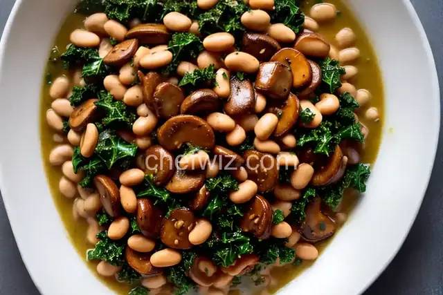 Crispy Mushrooms With Creamy White Beans and Kale