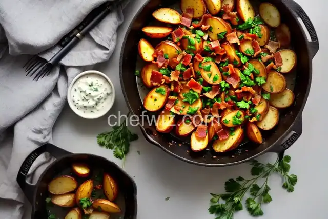 Crispy Potatoes with Bacon, Garlic, and Parsley
