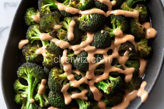 Crispy Roasted Broccoli With Tahini Sauce