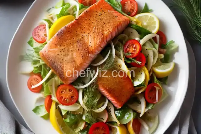 Crispy Salmon With Fennel-Date Salad