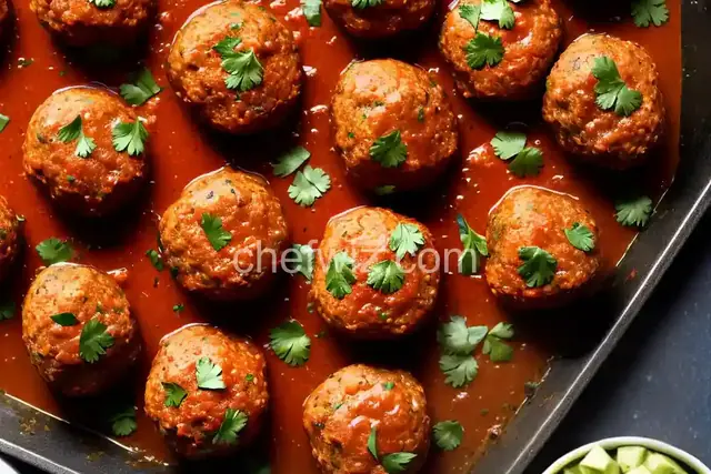 Crispy Sheet-Pan Meatballs With Salsa Verde