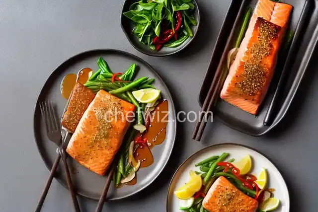 Crispy-Skin Salmon With Miso-Honey Sauce