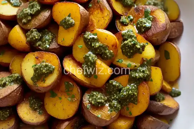 Crispy Smashed Potatoes with Chimichurri Dressing