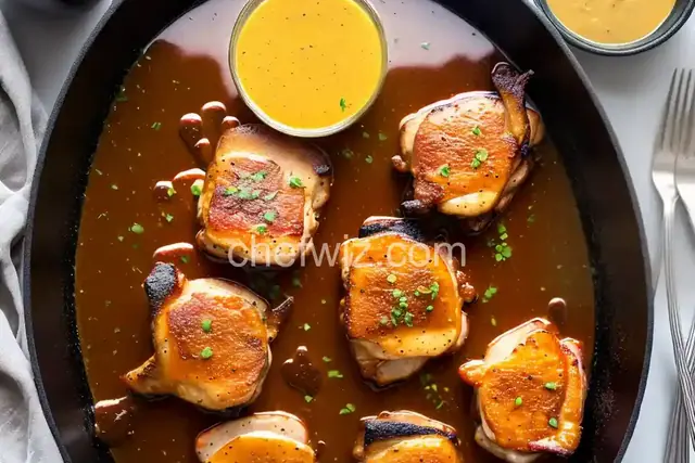 Crispy Sous Vide Chicken Thighs With Mustard-Wine Pan Sauce Recipe
