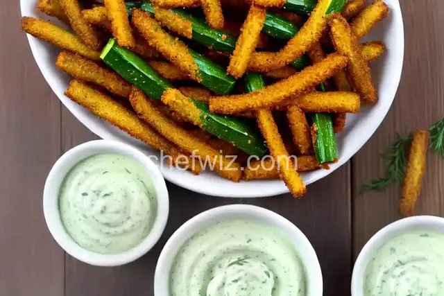 Crispy Zucchini Fries with Buttermilk Ranch Dipping Sauce