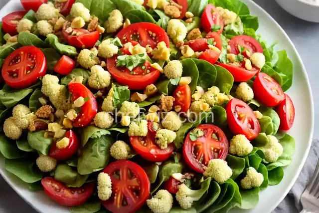 Crunchy Cauliflower and Tomato Salad
