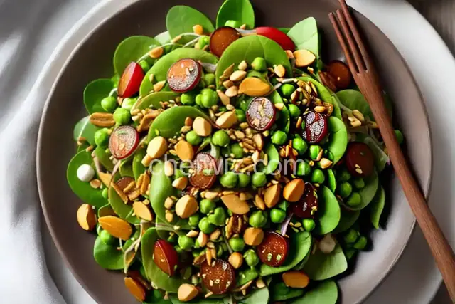 Crunchy Pea and Water Chestnut Salad