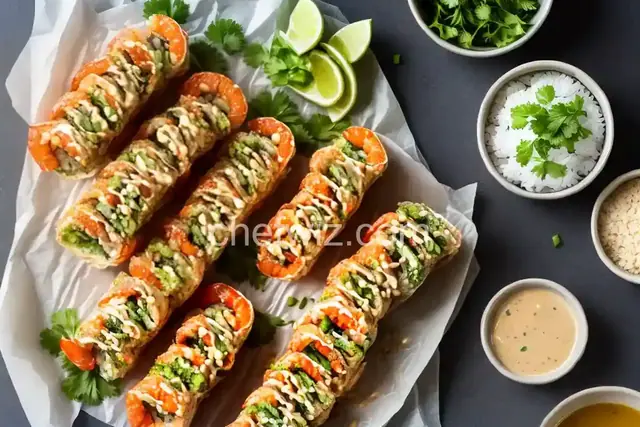 Crunchy Shrimp Roll with Ginger Sauce