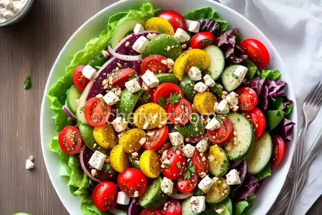 Crunchy and Bright Greek Salad
