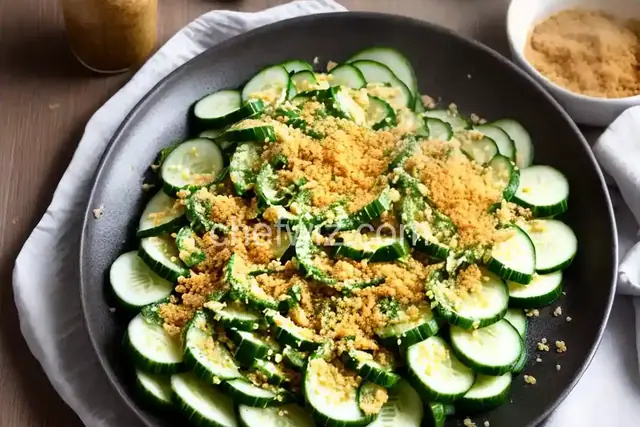 Cucumber Caesar With Spicy Breadcrumbs