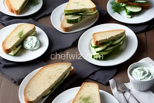 Cucumber Sandwich With Dill Cream Cheese