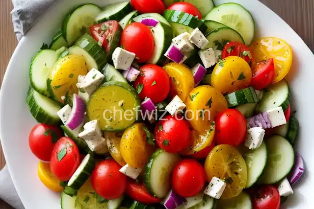 Cucumber Tomato Salad with Sweet Lime Vinaigrette