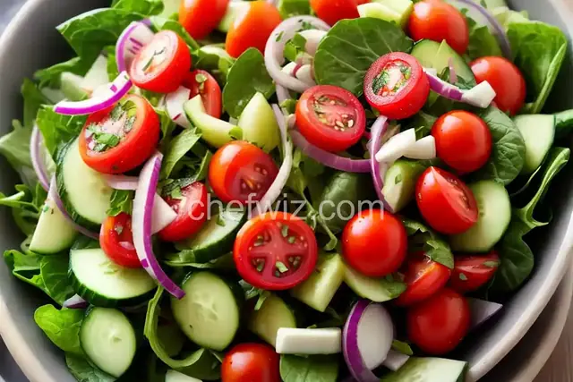 Cucumber, Tomato, and Red Onion Salad