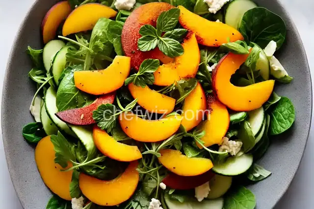 Cucumber and Peach Salad with Herbs