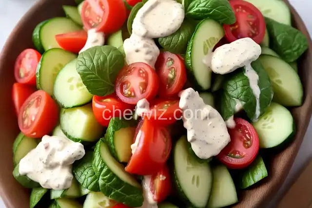 Cucumber and Tomato Salad with Mayo