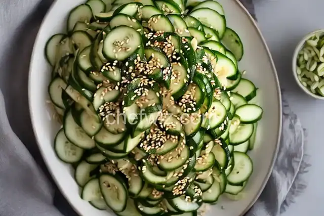 Cucumbers in Scallion-Sesame Dressing