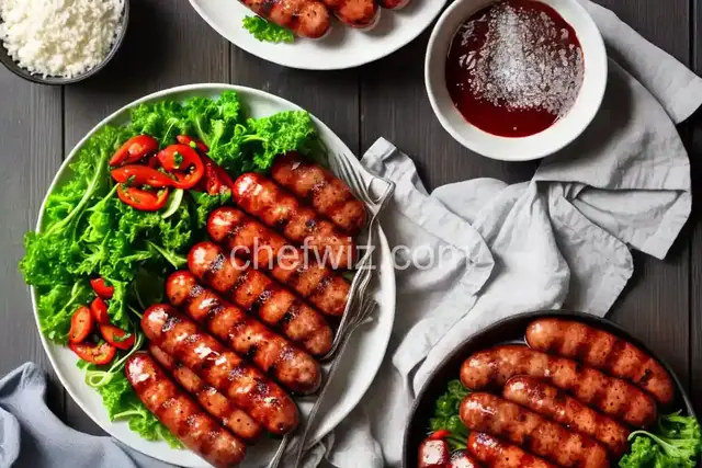 Curly-Q Grilled Sausages