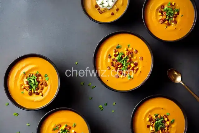 Curried Butternut Squash and Pear Soup
